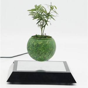 nouveau miroir base carrée lévitation maglev voler air bonsaï étang pot arbre